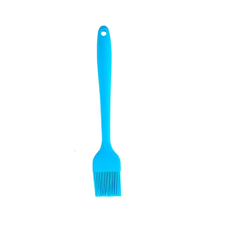 Pinceau en silicone bleu de 26 cm, parfait pour répartir uniformément les sauces et les glaçages.